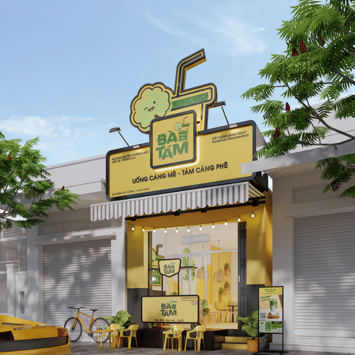Thiết kế quán trà sữa take away Đà Nẵng
